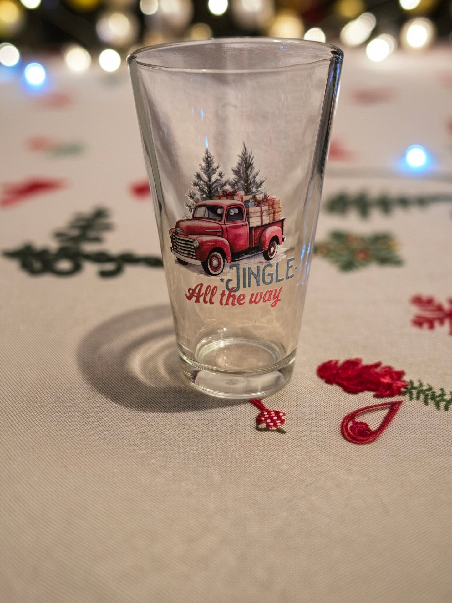 Classic Red Truck Glass