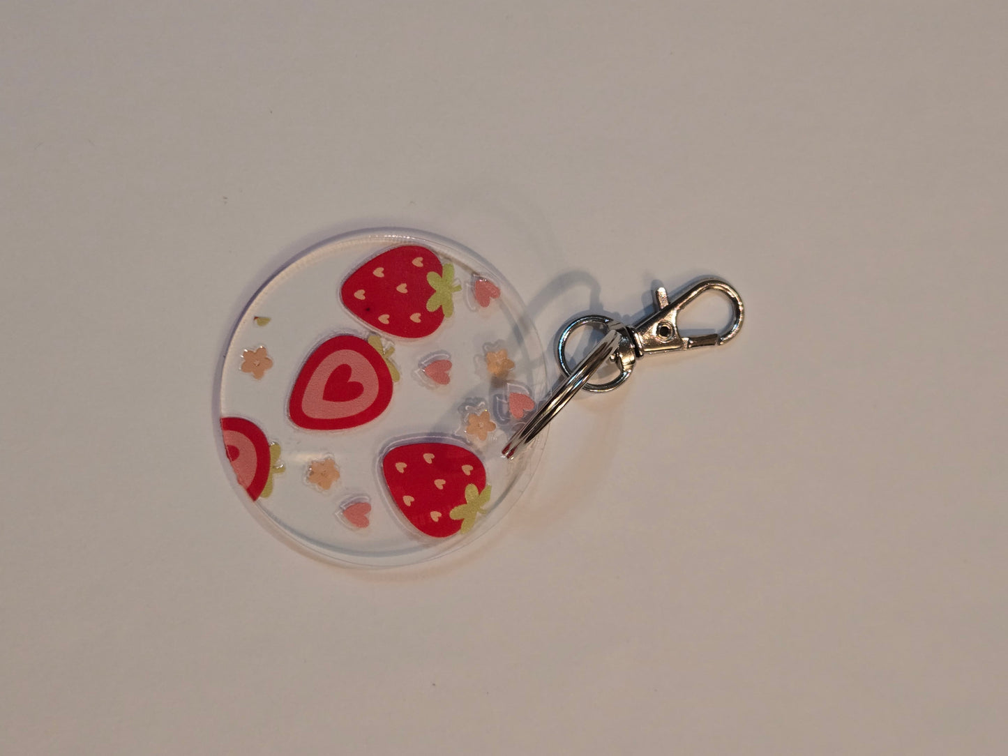 Strawberry Heart Zipper Pull