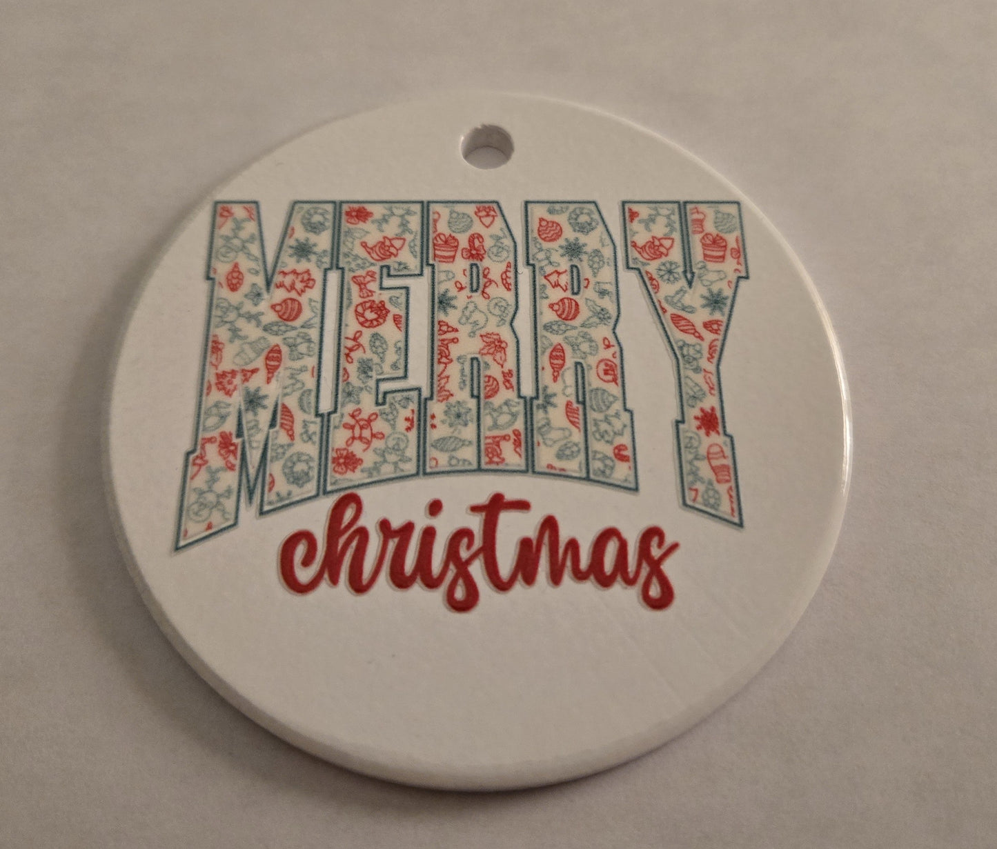 Merry Christmas Ceramic Ornament