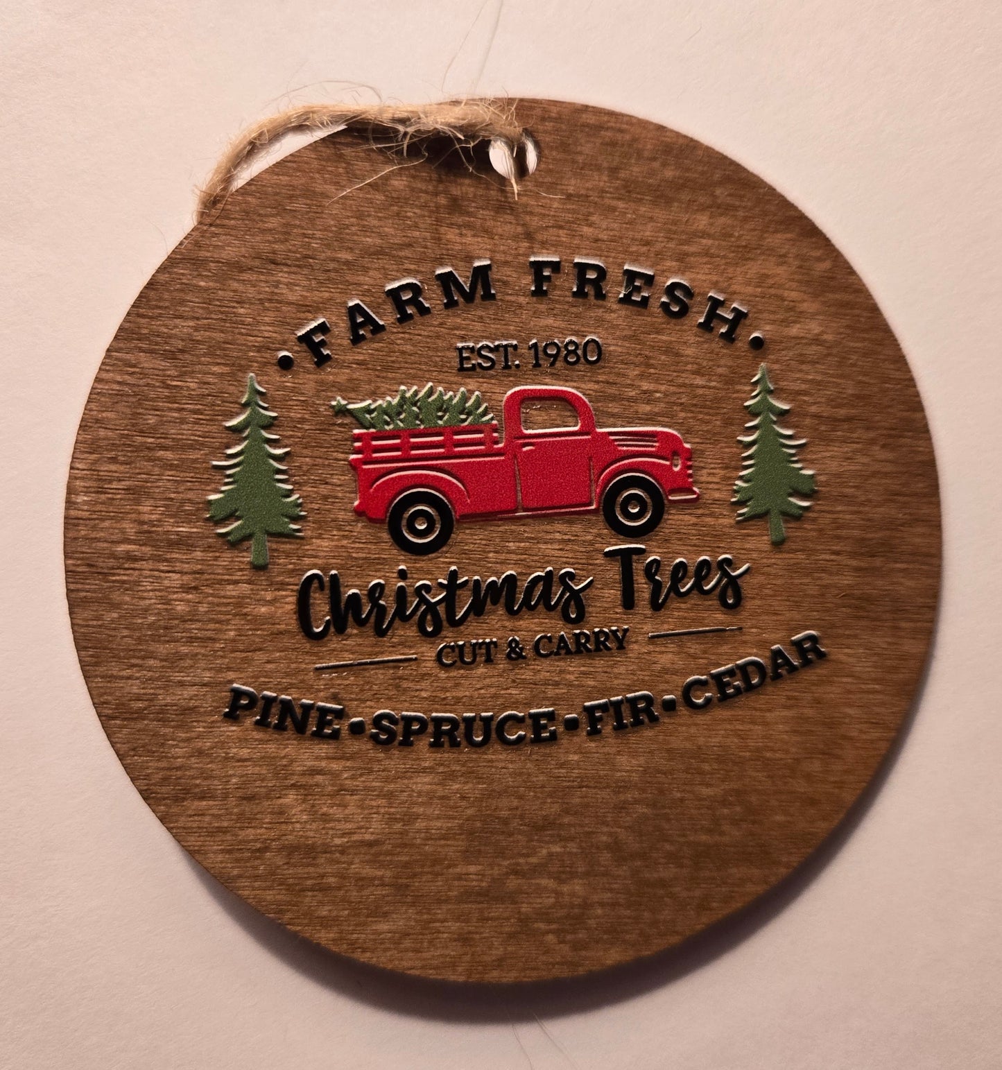 Red Truck Christmas Ornament