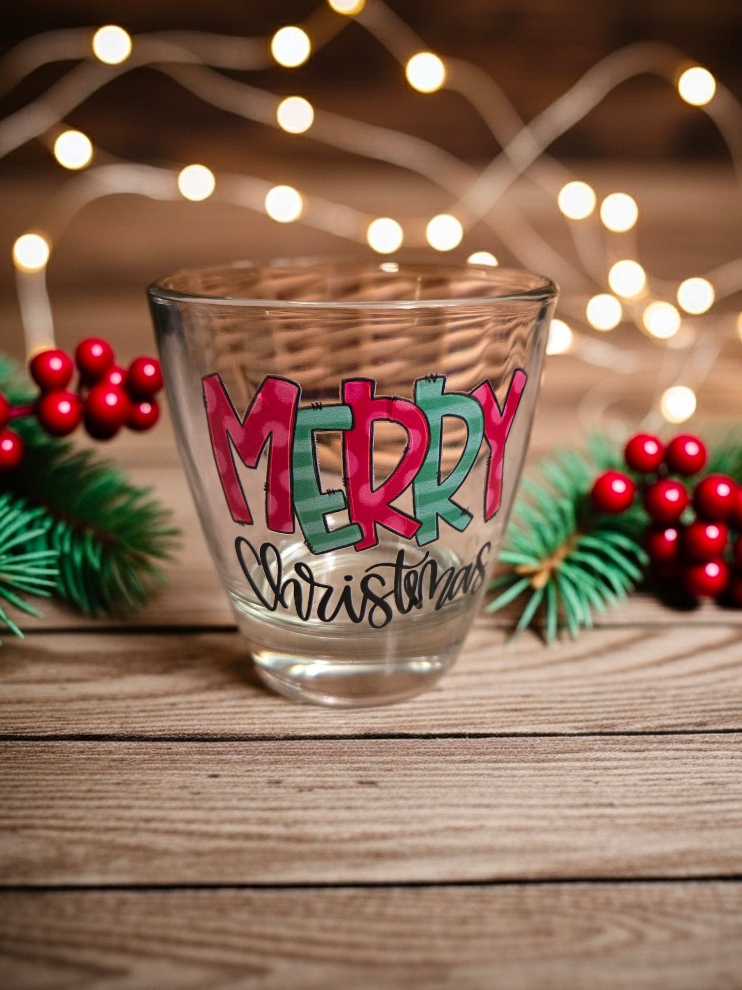 Red/Green Merry Christmas 8 oz