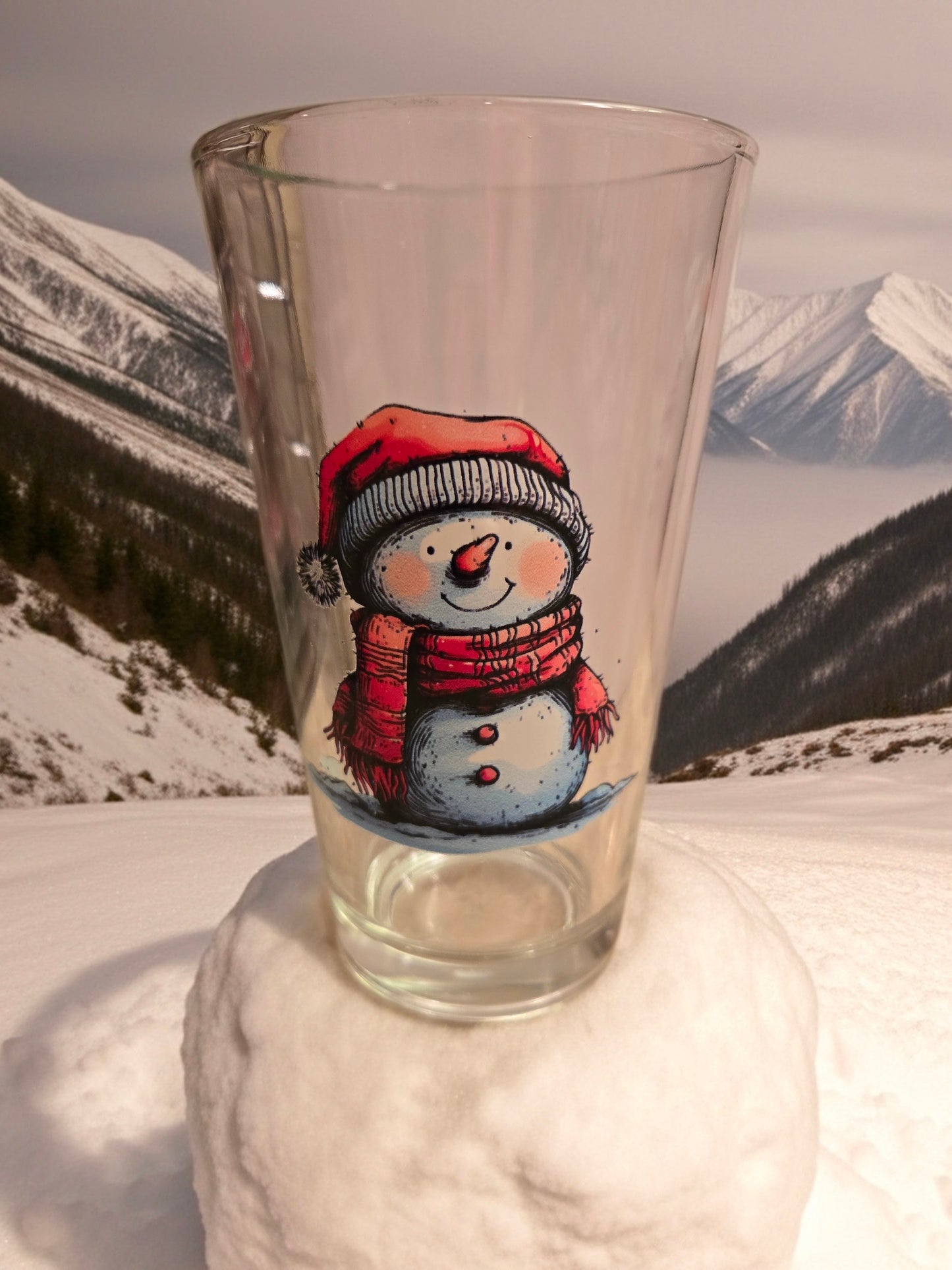 Cozy Snowman With a Red Scarf