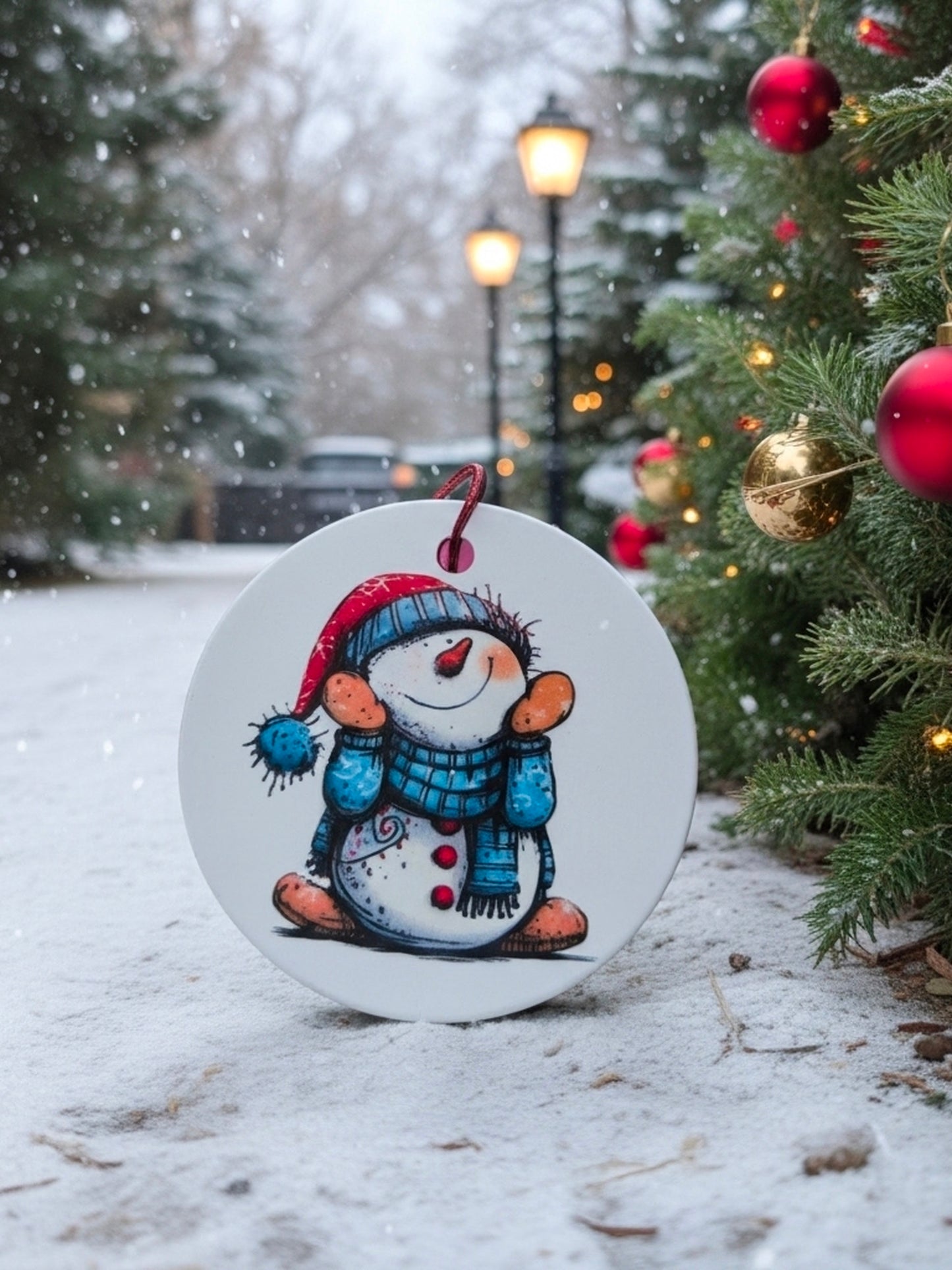 Happy Snowman Ornament