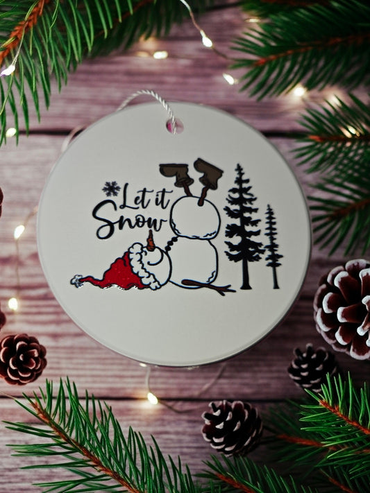 Let It Snow Snowman Ornament