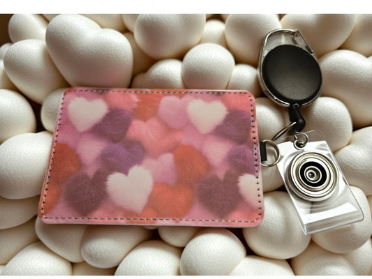 Fluffy Heart Valentine ID Badge