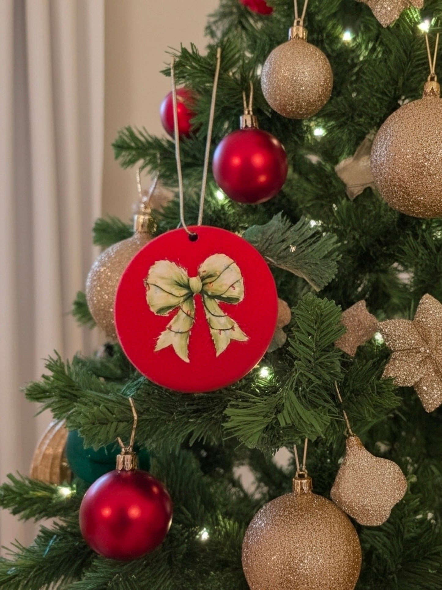 Painted Grinchy Ornament