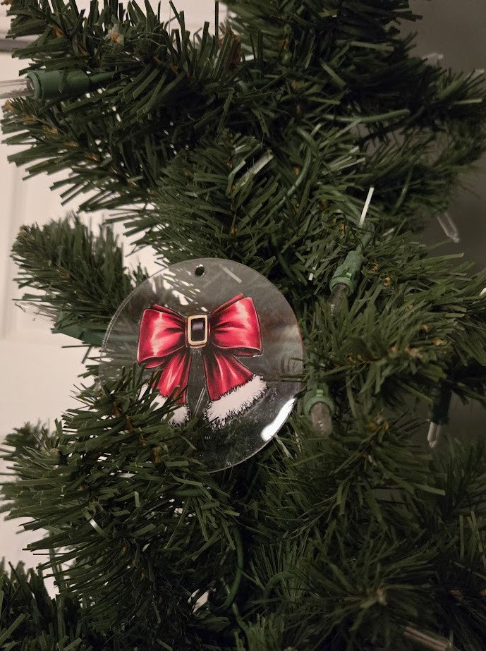 Red Santa Pants Bow Ornament