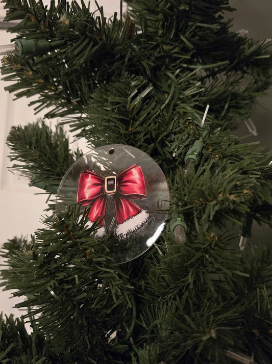 Red Santa Pants Bow Ornament