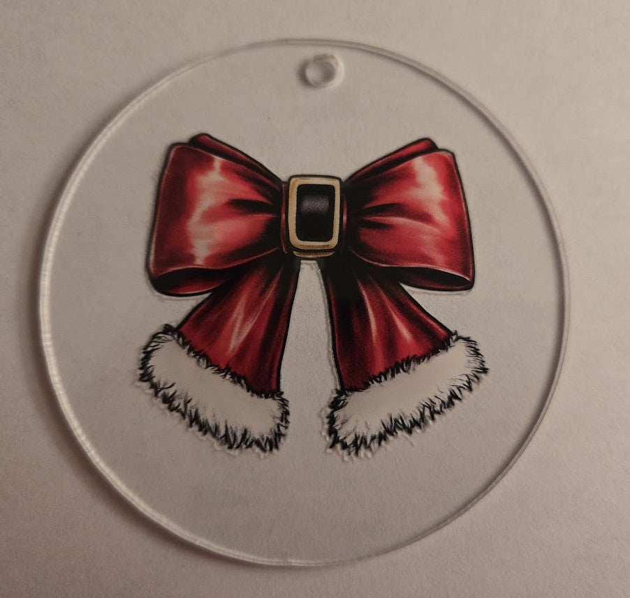 Red Santa Pants Bow Ornament