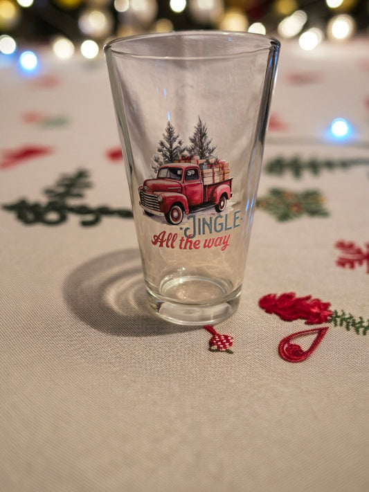 Classic Red Truck Glass