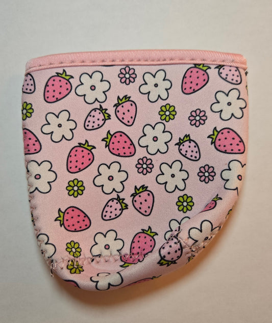 Strawberry Daisy medium coffee koozie - New!