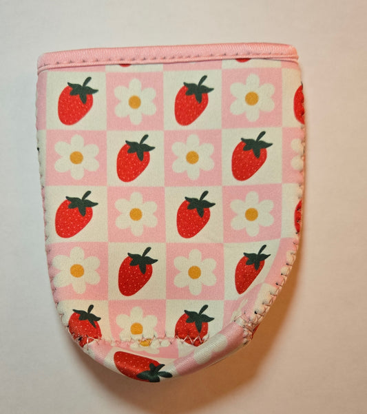 Strawberry large coffee koozie -New!
